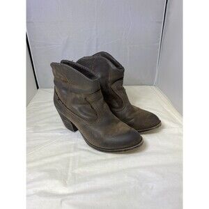 Rocket Dog Womens VINTAGE Y2K Leather Ankle Western Boots Browns Size 7